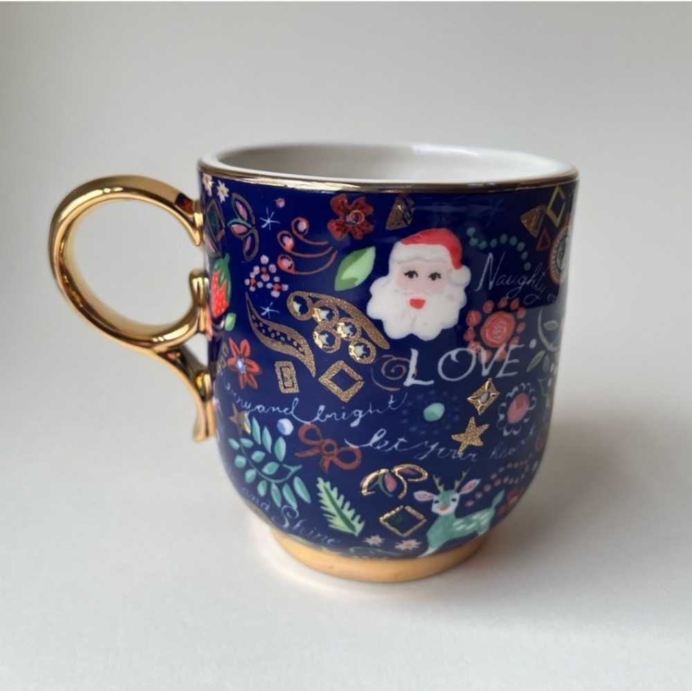 Anthropologie Danielle Kroll Making Spirits Bright Holiday Mug